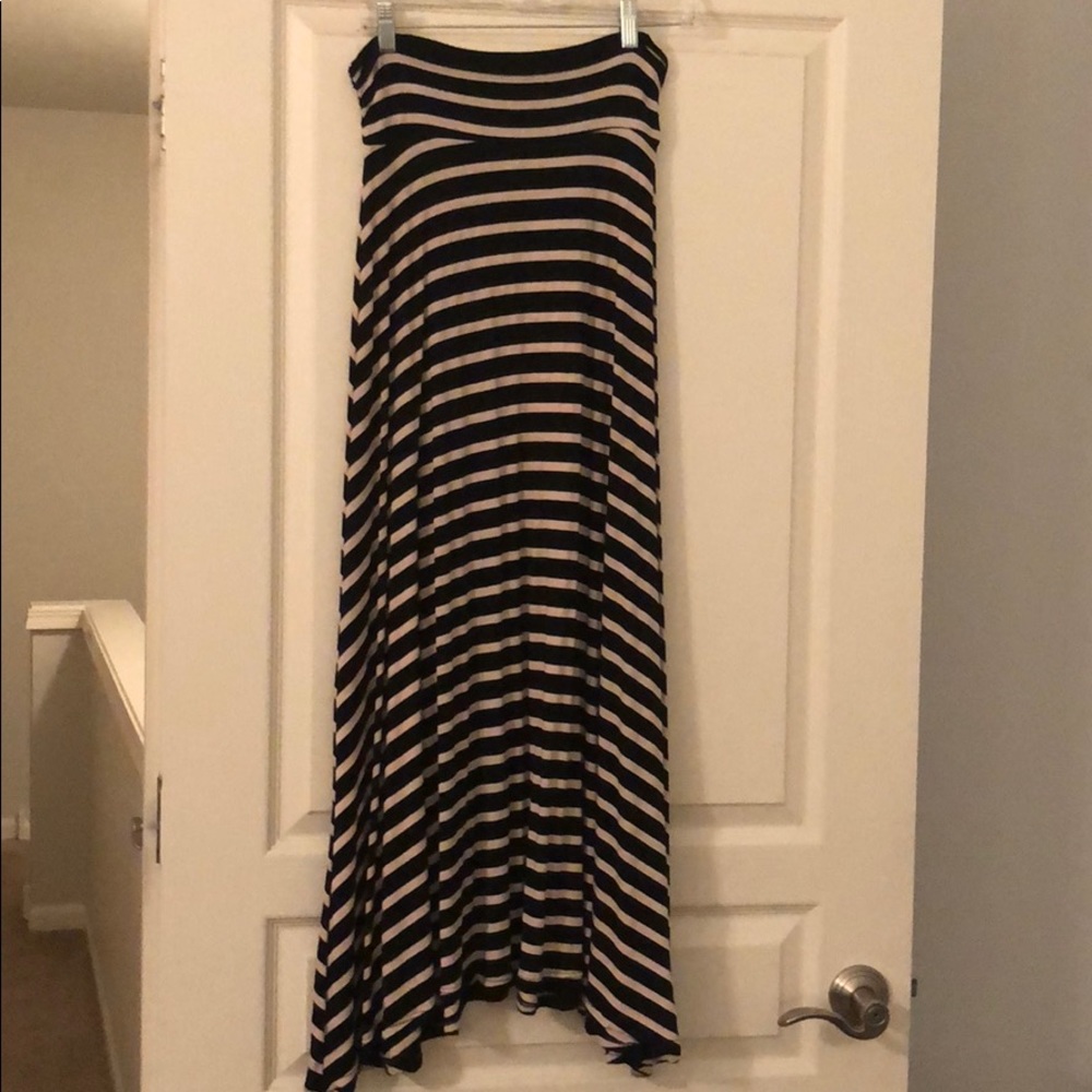 Maxi Skirt - Black and Cream